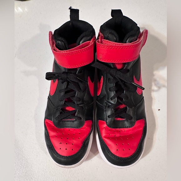 Nike Other - KIDS NIKE Black and Red Basketball High Top Shoes